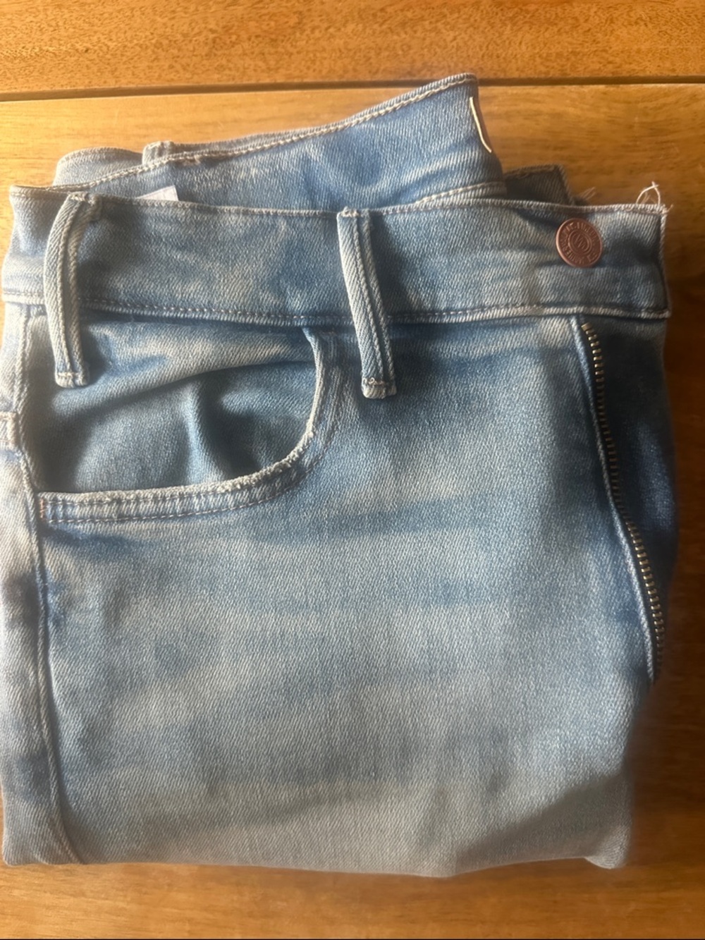 Mother Womens The Hustler Ankle Fray Jeans in Au Revoir size 28 Womens Jeans